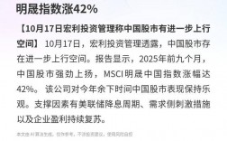 宏利投资管理：看好中国股市，MSCI明晟指数涨42%
