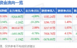 股票行情快报：长城军工（601606）11月6日主力资金净卖出9264.88万元