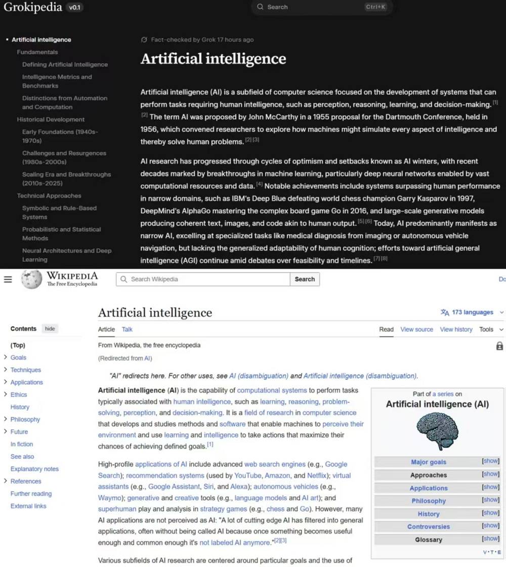 马斯克的AI百科全书来了,拉踩维基百科,却被网友啪啪打脸 马斯克的AI百科全书来了,拉踩维基百科,却被网友啪啪打脸 投资理财